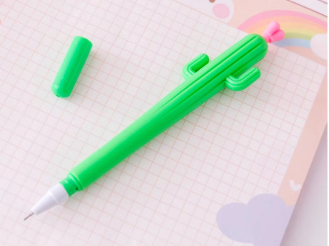 Cute Cactus Neutral Pen Learning Black Signature Pen Primary School Student Award Gift Creative Stationery