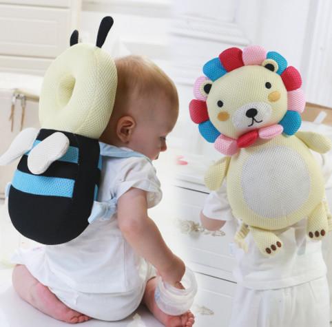 Baby anti-fall head protection cushion summer breathable baby anti-fall pillow protection headrest children's walking ca