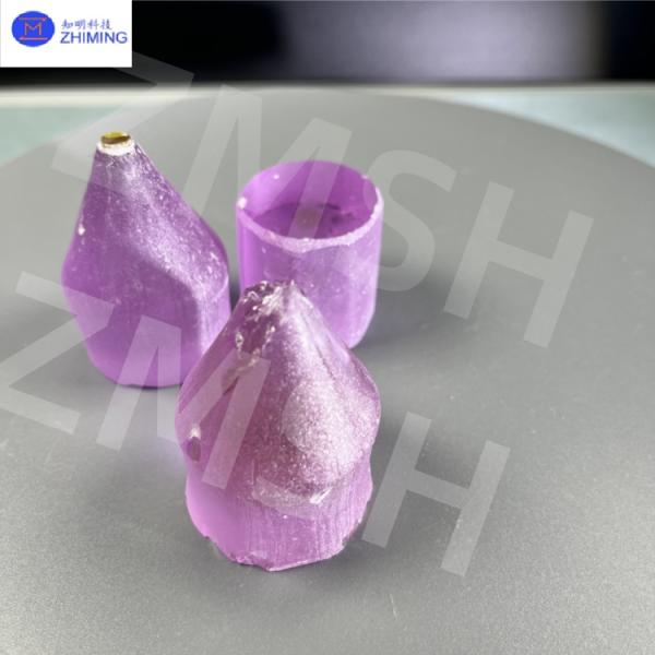 Granate de aluminio ytrium YAG cultivado en laboratorio cortado en forma libre Sapphire morado Cristal de piedra preciosa Material Dope Iones de neodimio