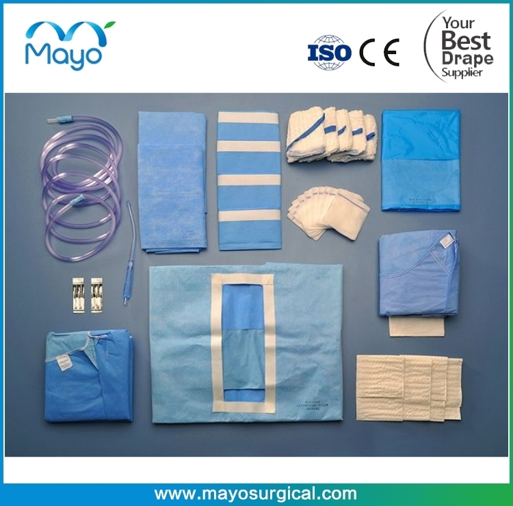 Surgical Operating Kit Sterile Caesarean Pack Drape C-Section Pack Kit for Cesarean Procedures
