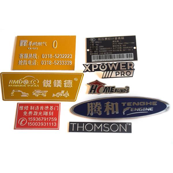 Custom Embossed Aluminum Alloy Nameplate Logo Metal Tag Nameplate For Bag And Cloth