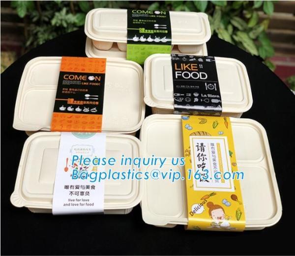 Take Away Fast Food, Compartment Packing Box, Containers, Starch Biodegradable, Environmental Lunch Meal Box