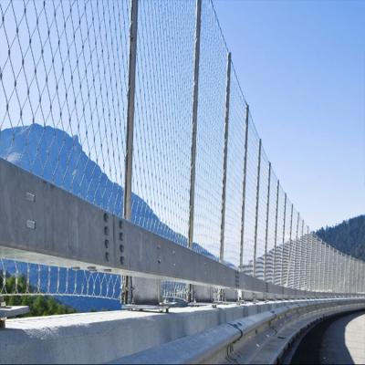 304 Stainless Steel Cable Net Wire Rope Mesh Ferruled For Suspension Bridge