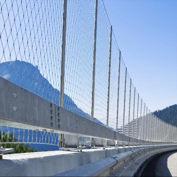 5.0mm 304 Stainless Steel Knotted Rope Mesh For Suspension Bridge