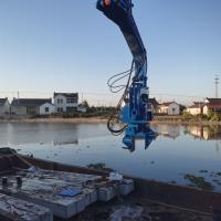 Máquina escavadora Mounted Vibro Hammer de Hitachi para o quadrado do cimento que empilha a construção