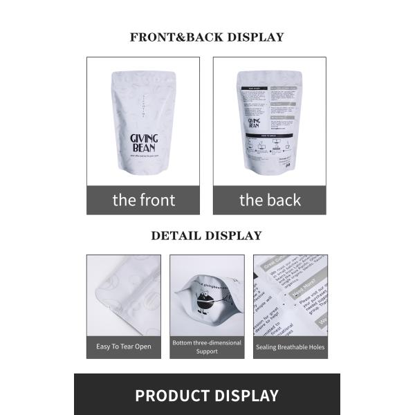 Цветная печать 4 унции кофейные пакеты с застежкой для чая кофейные бобы