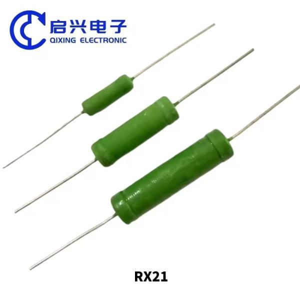 RX21 Green Paint High Precision Fixed Power cement Wirewound Resistor 0.5W 1W 2W 3W 4W 5W 6W 8W 10W 12W