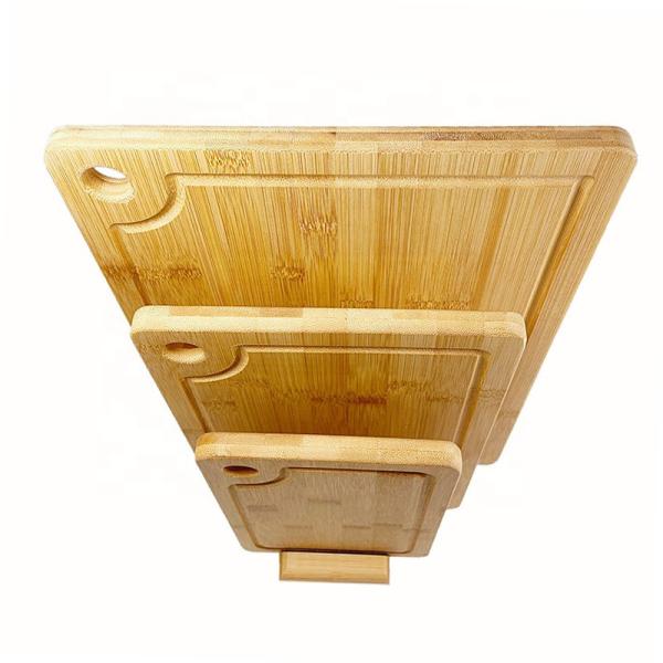 Rectangular BAMBOO tabuleiro de corte com Juice Groove ferramenta de cozinha essencial