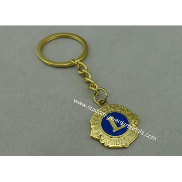 3D Design Brass Stamped Soft Enamel With Gold plating Promotional Keychain For Lions
