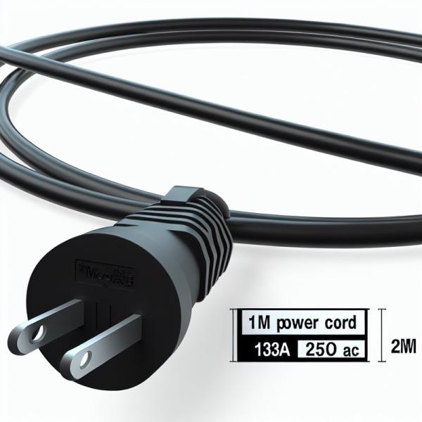 UK 3-Pin Extension Cord 1M 13A 250V AC Power Cable