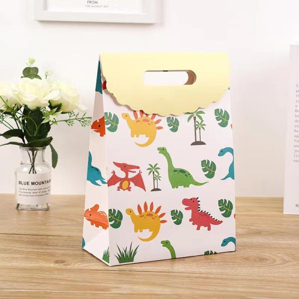 Custom Printed Small Goodie Kids Gift Kraft Paper Goody Bags For Birthday Parties