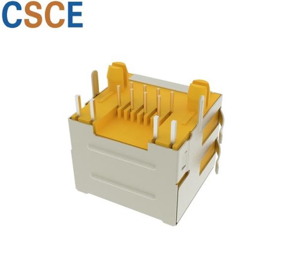 100 Base 8 Pin RJ45 Ethernet Jack , RJ45 LED Connector Current Rating 1.5A