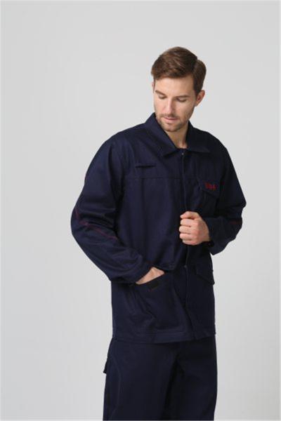 Multi Pockets Molten Metal Protective Clothing EN11612 Men'S Fire Resistant Work Jacket