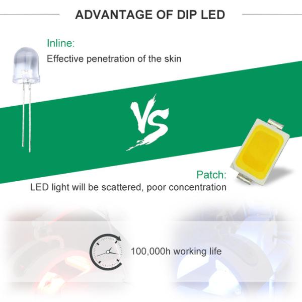 LED Biología de genes Luz de ocho colores con alta calidad LED para matar el acné Las bacterias producen colágeno Gran área de tratamiento de la cabeza