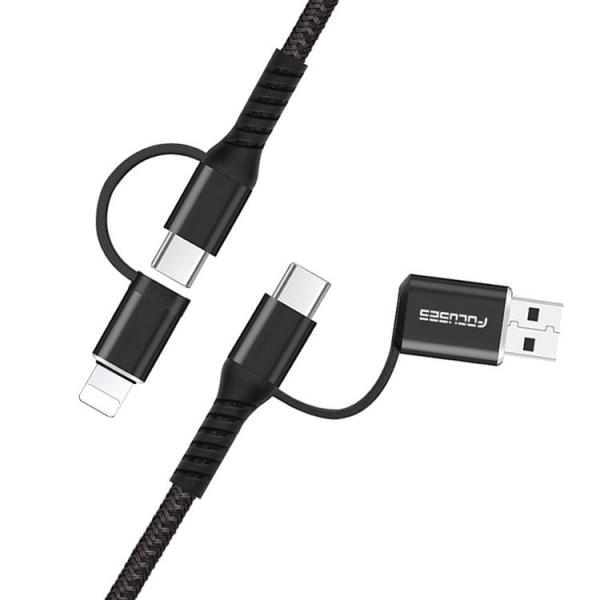 PD 60W Nylon Braided Lightning Cable Fast Charging 4 In One USB Cable