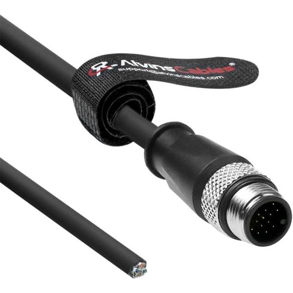 Alvin's M12 A Code 17 Pin Male to Open Cable 8m CAN PROFINET Servo Motor