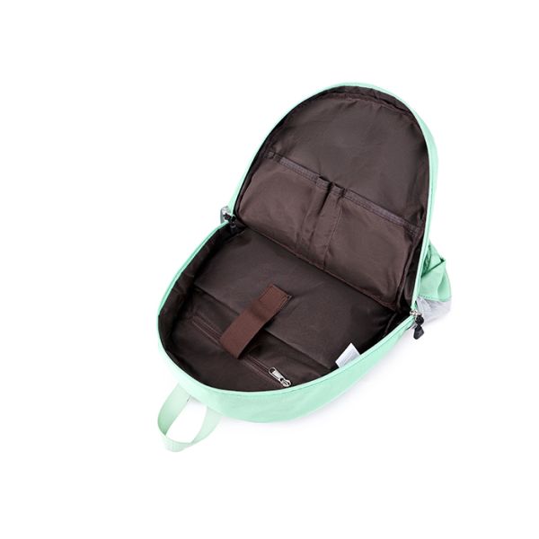 SOEKIDY Green Daily Travel Waterproof School Backpack 30*15*43cm Customized Logo