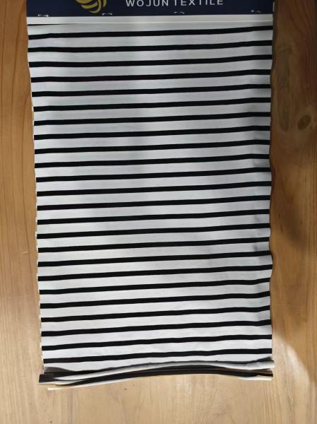 Comfortable And Durble Smooth Striped Knit Fabric For T-Shirt