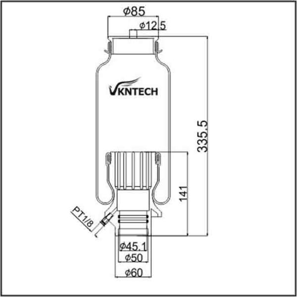 Cb0030 Воздушный пружинный рукав для грузовика 1476415 1381919 VKNTECH 1S6415-1