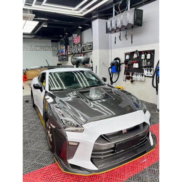 For Nissan GTR R35 Carbon Fiber Body Kit GTR Upgraded Top Style Carbon Fiber Front and Rear Bumper Side Skirt Spoilers