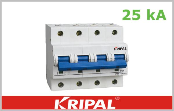 20/25/32/40/50/63/80/100/125Amp Mini Circuit Breaker 1/2/3/4Pole Bimetallic MCB C,D Curve breaking capacity:25KA