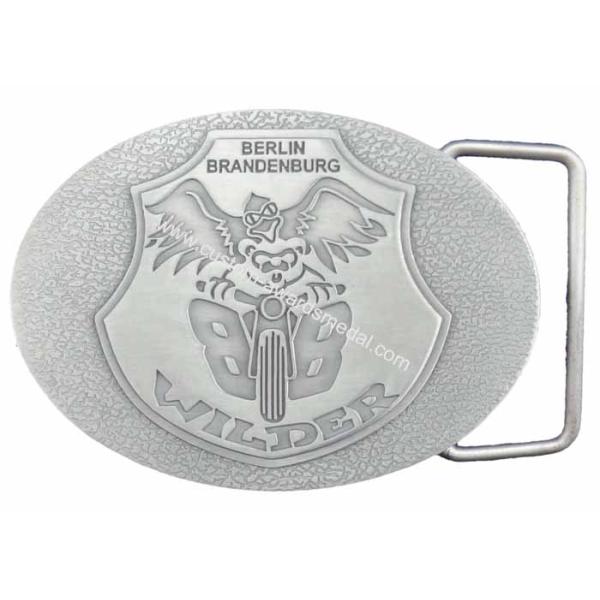 Personalized Pewter / Zinc Alloy Metal Berlin Brandenburg Belt Buckle without Enamel (OEM & ODM)