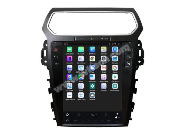12.1 Screen Tesla Vertical Android Screen For Ford Explorer 2016-2019 Car Multimedia Stereo GPS Carplay Player