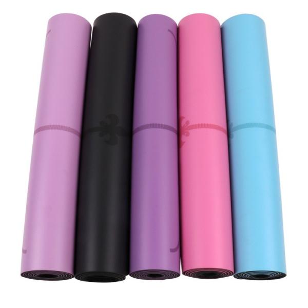 2020 New Natural Rubber Yoga Mat, Non toxic Natural Rubber for Gym, Excercise Mat with Body alignment lines