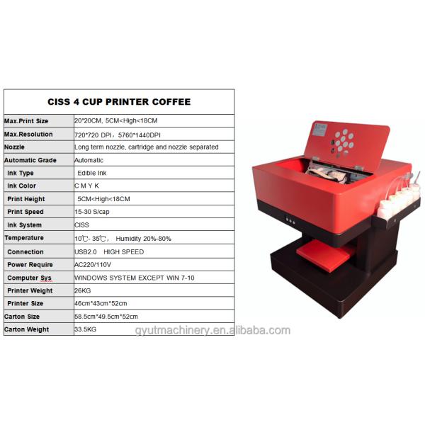 Умные чернила мини цветовые кофе принтеры 3D пищевые печатные печатные машины для коммерческих