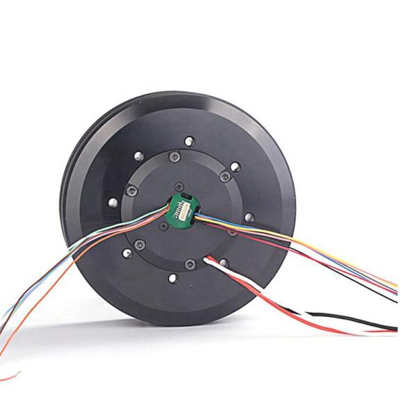 Faradyi New Motor PM120 24V 270RPM 6N.m Dual Shaft DC Motor with Slip Ring and Encoder for Robot Arm Joint/UAV PTZ