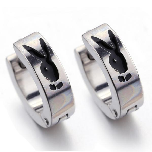 Australia fashion body piercing jewelry rabbit hoop earrings for boys