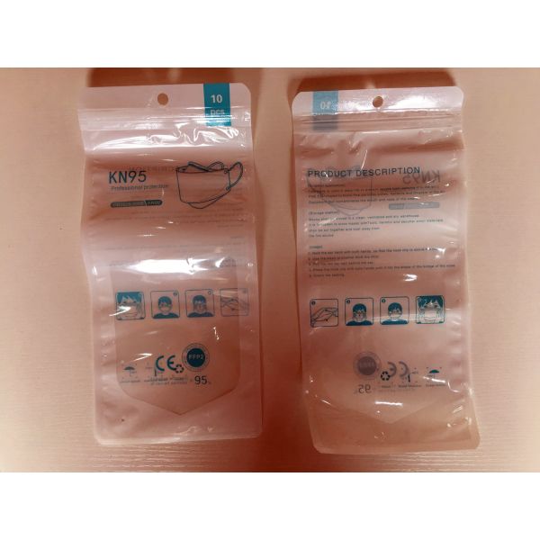 Disposable Gravure Printing CPP Plastic Zipper Pouch Ziplock Mask Packaging Bags