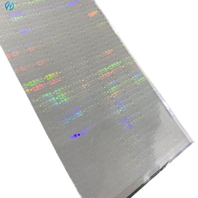 Étiquette de transfert thermique sur commande personnalisée