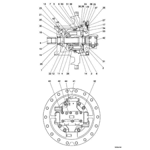 Piezas finales de la cubierta de la caja de cambios de la impulsión del excavador SK330-6 SK330-6E Kobelco