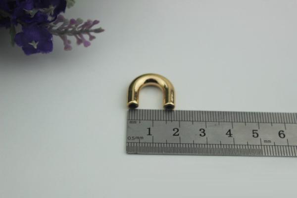 Handbag accessory gunmetal color 10 mm zinc alloy metal arch bridge for purse