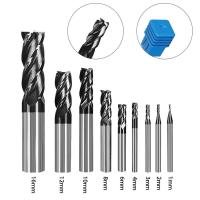 Vente à chaud Outils de découpe CNC 0.2mm-20mm Carbide Fin de moulin 4 Flûte
