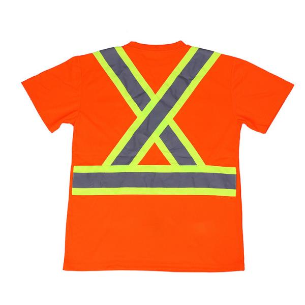 Unisex Reflective Safety Shirts Washable OEM High Visibility T Shirts