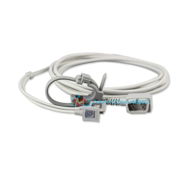 Reusable SpO2 Sensor with TPU Jacket and 3 Meters Length CE/ISO13485 Certified SpO2 Extension Cable