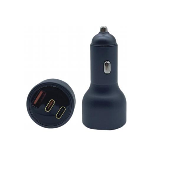 95W Car Charger, Dual Type-C + USB-A, 65W PD Fast Charging
