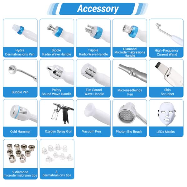 Promotion 15in1 Skin Care Blackhead Removal Face Lift Hydra Beauty Facial Machine