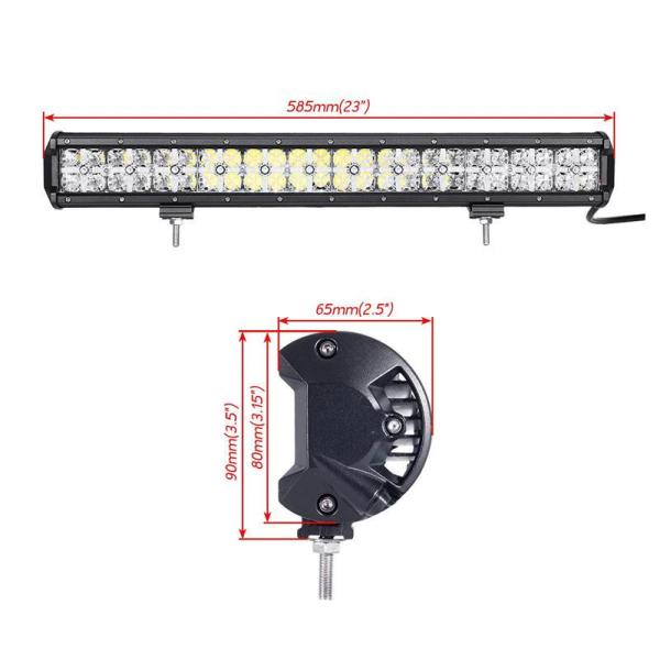 7D Cross 144 W DRL Car Roof LED Light Bar , 110v Led Flood Light Bar 2 Years Warranty