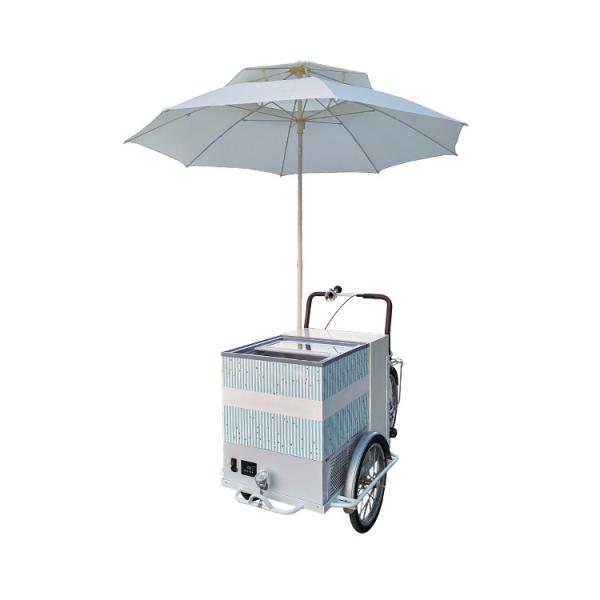214*83*240cm Commercial Coffee Bike for Hot Drinks and Tea Stainless Steel Tricycle