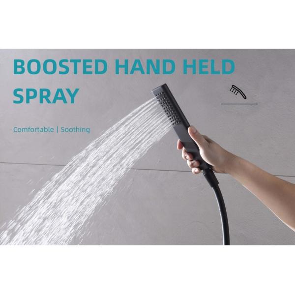 All Copper Wall Mounted Concealed Valve Showers Digital Display Rainfall Shower Set