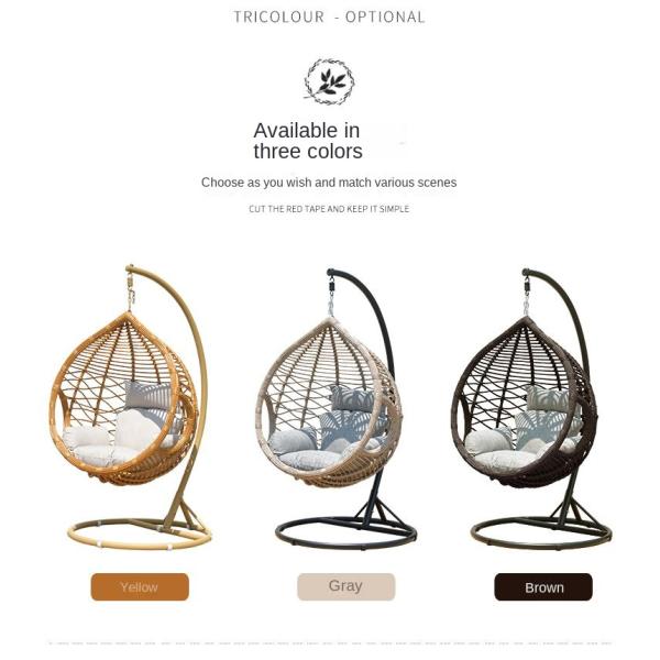 Single Basket Hanging Children Rattan Egg Chair