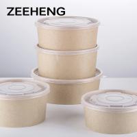 bacias afastadas da salada de papel de bambu da prova de óleo de 32oz 1000ml
