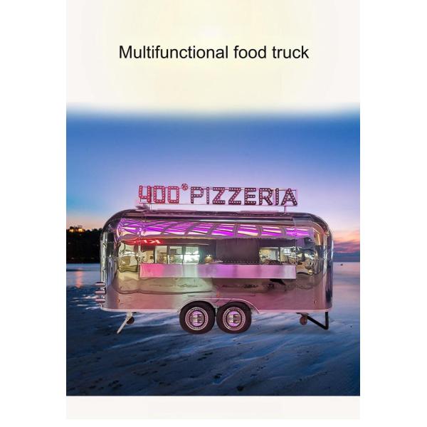 Towable Food Trailer Fully Equipped Mobile Food Truck for Trendy Food Service Kiosk