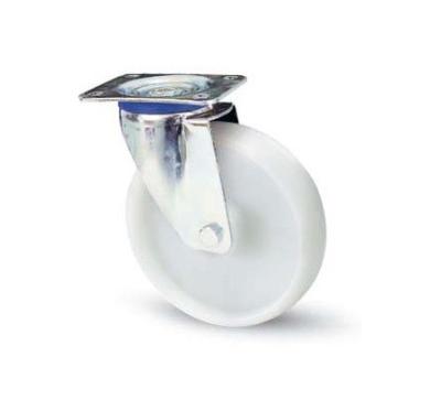 4 Inch heavy duty trolley Wheels white nylon casters swivel wheels 150kgs