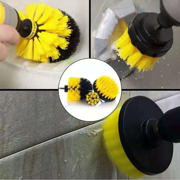 Home Using Electric Drill Cleaning Brush 4in Plastic Wire Nylon