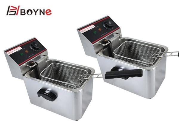 Fast Food Electric Fryer 4L Snack Fryer Stainless Steel Kitchen Equipments