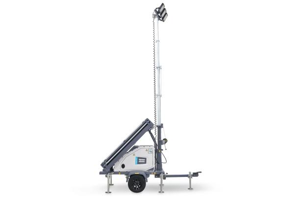 Wind Resistance Level 110 Km/h Electric Light Tower HiLight MS4 with 3 X 150 Lighting and 3846 M2 Coverage